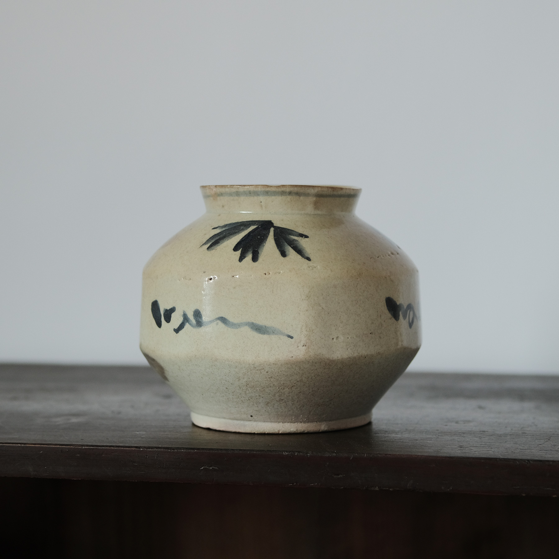 李氏朝鮮 青画面取壺 | 骨董と詩学 Antique & Poetics | 蛇韻律